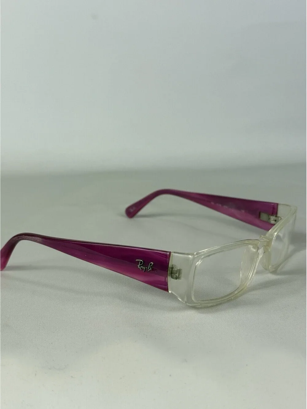 RAY-BAN RB 1518 3544 CLEAR PINK RECTANGULAR GIRLS EYEGLASSES